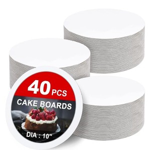 lot 11495 image: 40 PCS Cake Boards 10 Inch Round