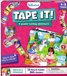 lot 11521 image: Skillmatics Tape It Unicorns & Princesses 16 Picture Puzzles 300 Stickers