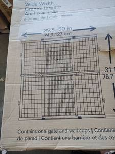 lot 1854 image: Extra Wide Baby Gate 29.5-50 in 6-24 Months