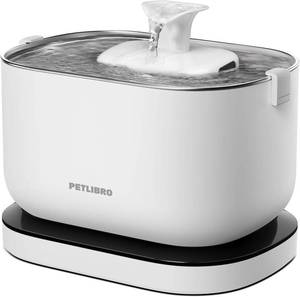 lot 1896 image: PETLIBRO Cat Water Fountain, Cordless Pet Water Fountain Battery Operated, 2.5L84oz Dockstream Water Fountains for Cats Indoor, Cat Fountain with Stainless Steel Tray, Easy to Clean BPA-Free