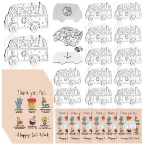 lot 2219 image: Ferreve 30 Set Lab Week Gift Bulk Pin Appreciation Card Bag CNA Week Thank You Gifts for Anesthesiologist Anesthetist CRNA RT Nursing Assistant Medical Doctor Nurse Staf (Silver)
