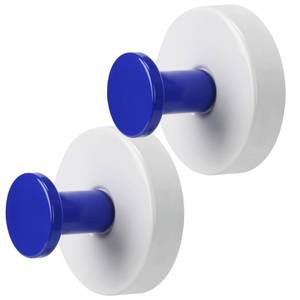 lot 2236 image: Supopular Reusable Heavy Duty Suction Cup Hooks for KitchenBathroomShower - Wet-Proof Hooks for Towels, Robes, LoofahandWreathsNo Drill Mounting on Glass, Tile, Metal (2, Klein Blue White)