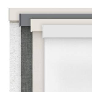 lot 5434 image: AOSKY Linen Roller Blinds Shades for Indoor Windows Pull Down Cordless Blackout Black Out Window Shade 35 Inch Blinds for Home White