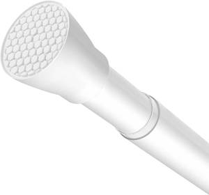 lot 6151 image: Shower Curtain Rod White Tension Rod 45 to 77 Inch Spring Curtain Shower rod Non Slip 1pcs for Windows No Drilling Adjustable Tension Rods of Curtain Window Closet Kitchen