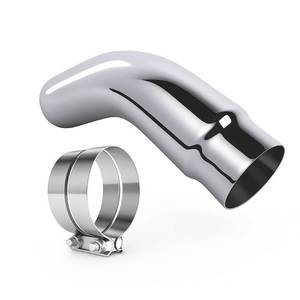 lot 11542 image: Exhaust Tip, 5 Inch Diesel Exhaust Tip Elbow Tip with clamps, 5 to 6 Inch Exhaust Chrome Exhaust Tips Elbow� Polished Diesel Exhaust Tip for Pickup Truck, Car, Truck