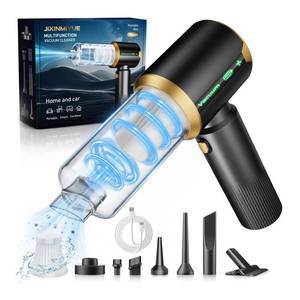 lot 11583 image: JIXINMIYUE Handheld Car Vacuum Cleaner Cordless Vacuum with Brushless Motor, 16000 PA Strong Suction and HEPA Filter, Type-C Charging for Home Office Car - Ink Black (Used)
