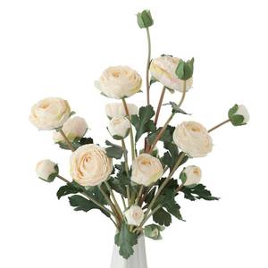 lot 11599 image: LILUYTO 6Pcs Realistic Silk White Ranunculus Artificial Flowers Long Stems, 23.6in Tall Fake Flowers Faux Flowers Suit for Year-Round Home Decoration, Wedding, Bridal Bouquets, Office