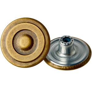 lot 12156 image: Metalmate 3 Designs No-Sew Removable Metal Buttons Replacement Repair Combo Thread Rivets and Screwdrivers in Storage Box, Women and Menfts Jeans Clothing Supplies 12 Sets 20mm