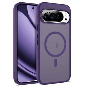 lot 12172 image: XIEWE Compatible with Google Pixel 10 Pro XL Case with Magnetic Compatible with Mag-SafeMilitary Grade Drop Protection Slim Translucent Matte Phone Case with Anti-Fingerprint Tech, Purple