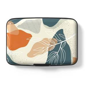 lot 12276 image: Hsxnam Credit Card Holder for Women, Small RFID Metal Credit Cards Wallets Cute Business Card Holder Pocket ID Case, White Leaves