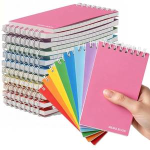 lot 12336 image: Koogel 20 Pack Mini Pocket Notebooks 3x5 Inch, Small Top Bound Spiral Notepads Bulk, College Ruled Memo Pads, 50 Sheets Each, 8 Colors, Small Notebooks for Classroom, Office, Students, Party Favors