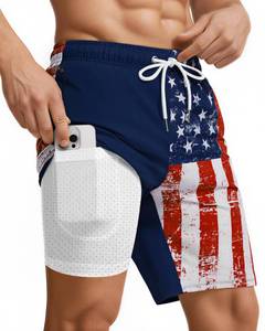 lot 14456 image: 9 Inch Men Swim Trunks Compression Liner Quick Dry Swimwear Bikini Swimsuit Bathing Suit Water Beach Shorts Mexico Vacation Trip Honeymoon Gift Costa Rica Must Haves Bahamas Essential Vintage Navy