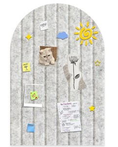 lot 1916 image: Foldable Bulletin Board 24x16 inches, 0.35 Thick Felt Wall Tiles, Large Cork Board with Adhesive Sticker, Round Edges Wall Panels for Office Bedroom Living Room, Decorative Board