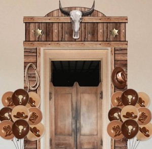 lot 2222 image: Western Cowboy Photo Booth Prop Rope and Wood XU04RPQW75