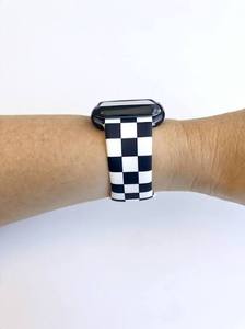 lot 4186 image: Doleshish Sport Compatible Watch Band Black White Checkered