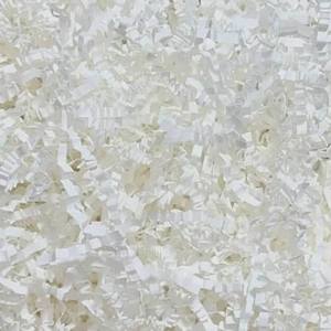 lot 4227 image: Crinkle Cut Paper Shred - 5.3 oz Fluffy Gift Box Filler, Basket Stuffing for Christmas, Wedding, Birthday  Decorative Packing Grass, Party Decorations (White)