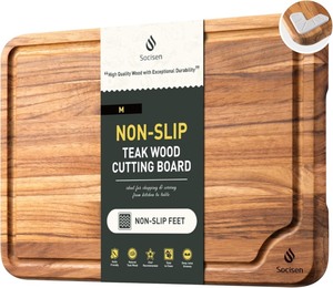 lot 6154 image: Sorbus Cutting Board with Handles 13x9.5 in