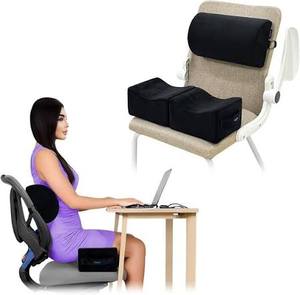 lot 11536 image: AOSSA BBL Pillow After Surgery for Butt, Brazilian Butt Lift Booty Back Support Cushion, Lifting Seat Cushion Combo Black