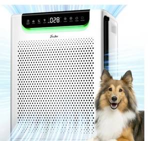 lot 11613 image: FreAire Air Purifier HAP-607 Large Room Smoke Odors White- Retail$350