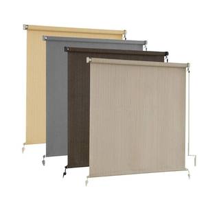 lot 1872 image: AOSKY Outdoor Roller Shades, Cordless Patio Shades Roll Up Outdoor Blinds