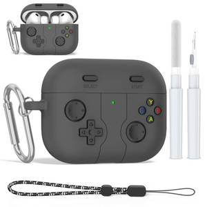 lot 2289 image: Cute Case for AirPods Pro 3 Case Cover (2025) - Funny Kawaii 3D Cartoon Design - Shockproof Protection Silicone Cover for AirPods Pro 3rd Generation Accessories with Carabiner & Cleaner Kit (Black)