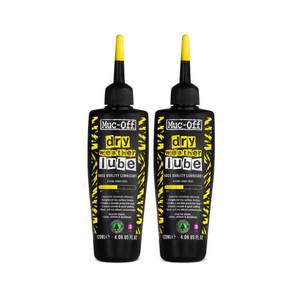 lot 2320 image: Muc-Off Dry Chain Lube, 2 Pack 4 fl oz - Bike Lube, Bike Chain Oil, Chain Wax for Dry Weather Conditions - Biodegradable Bike Lubricant and Bicycle Chain Oil
