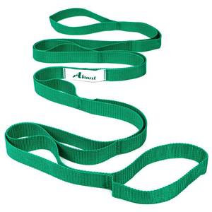 lot 2324 image: Abiarst Stretching Strap Yoga Straps for Physical Therapy, 10 Loops Non-Elastic Stretch Band for Pilates, Flexibility, Exercise and Gymnastics (Green)
