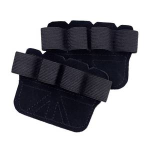 lot 2326 image: AXIONA ELEMENTS Pull Up Hand Grips for Crossfit, 4-Finger Leather Palm Protector, Anti-Slip Gymnastic Grips for Weightlifting, Barbell, Kettlebell Training