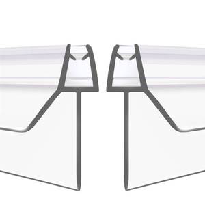 lot 3508 image: GEZMR 2-Pack Frameless Shower Door Bottom Seal (14 X 39) Clear Glass Shower Door Sweep Strip can Covers up to 23mm Gap - Stop Leaks