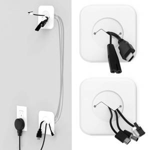 lot 4249 image: HomeMount TV Cord Hider for Wall Mounted TV - Cable Management Kit to Hide TV Wires Behind The Wall - Includes 2 Cable Manager Brackets, and Thicker Hold Opener for Easy Install (White)