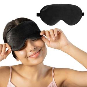 lot 4261 image: Boldfit Eye Mask for Sleeping with Adjustable Strap Super Soft Sleeping Mask Blind Fold for Comfortable Sleep Travelling Sleep Mask Pad for Girls Sleeping Eye Mask Blind Folds for Sleeping - Black