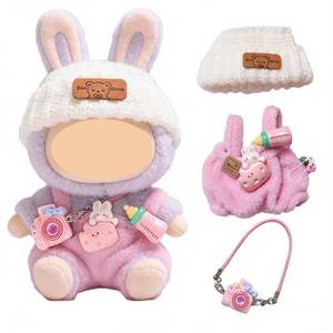 lot 4294 image: Wieysdoo Doll Clothes for 17cm15cm ,Small Outfit Set for Doll ,Cute Stylish Set with Fashion Suitable Accessories (No Doll)(Pink)