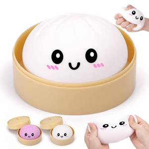 lot 4296 image: Giant Dumpling Squishy, Slow Rebound Cute Dumpling Toy, Realistic Anxiety Relief Fidget Toy for Adults Anxiety & Stress Relief, Sensory Toys for Office School Home (White)
