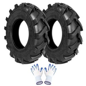 lot 11639 image: 4.804.00-8 Tubeless Turf Tires, 4.80-8 4.00-8 (4PR) Heavy Duty Lawn & Garden Tread Tires for Tractors, Tillers, Golf Carts, and Mowers �� Set of 2