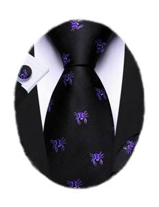 lot 12384 image: Barry.Wang Man Tie Sets Skull Animal 63 Extra Long Necktie Silk Woven Handkerchief Cufflinks Festival Party Gift