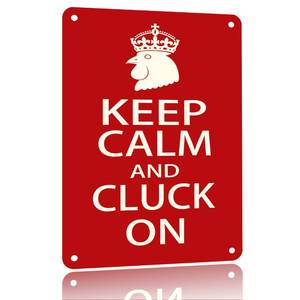 lot 12406 image: 8x12 Inch Aluminum Chicken Coop Signs - Funny Outdoor Chicken Signs for Coop, Chicken Coop Accessories Farmhouse Kitchen Decor, Vintage Wall Decor, Funny Gifts for Chicken Owners, Home & Kitchen Decor Accessories (Pack Of 3)
