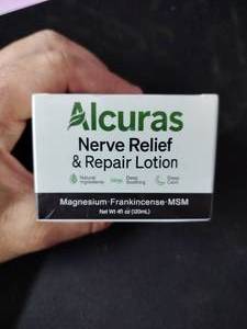 lot 18350 image: Alicuras Nerve Relief & Repair Lotion Natural Ingredients Magnesium Frankincense