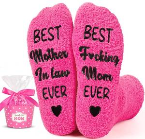 lot 18375 image: Bebila ��Gifts for Her Women Funny Socks for Women Birthday Gifts Ideal for Mother Sister Daughter Grandma (US, Alpha, One Size, Regular, Regular, Best ucking Mom Ever)