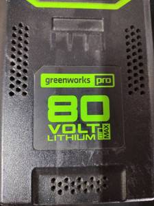 lot 18434 image: Greenworks Pro 80V Lithium Battery BAB75