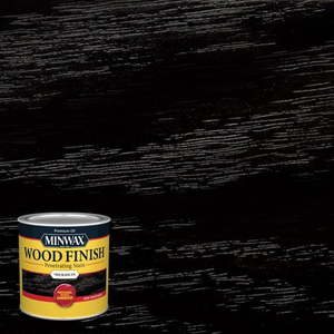 lot 18438 image: Minwax 227644444 Wood Finish Stain  True Black  12 Pint  (1 Piece  1 Pack)
