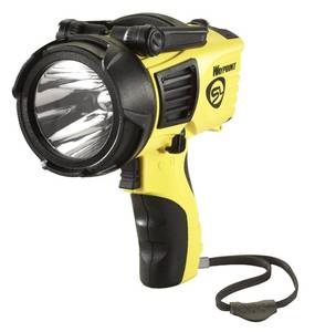 lot 19357 image: Streamlight 44900 Waypoint 750-Lumen 150,000-Candelas 775 Meter Beam LED Spotlight with 12V DC Power Cord and Mount Holder, Yellow