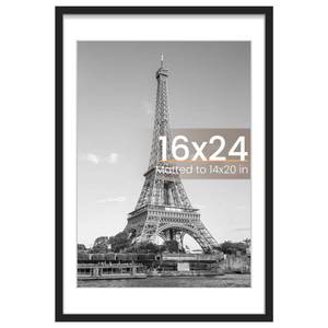 lot 19362 image: upsimples 16x24 Picture Frame, Display Pictures 14x20 with Mat or 16 x 24 Without, Wall Hanging Poster Frames, Black, 1 Pack
