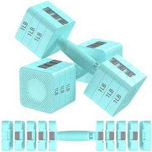 lot 19389 image: Hezeyferg 18LBS 22LBS Adjustable Dumbbells Set, Hand Weights Sets with Mutilple Levels, Adjustable Weight Dumbbells for WomenMen Home Gym Full Body Workout