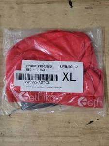lot 20272 image: Ethika Python Embossed Red T-Shirt Bra XL