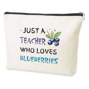 lot 20342 image: VZXMKA Gifts for Teachers Women - Teacher Appreciation Gifts,Christmas End of Year Birthday Valentines Retirement Blueberry Gift for Women,Fruit Gift,Makeup Bags,Teachers Stocking Stuffers