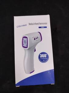 lot 11584 image: Medical Infrared Thermometer Lot - 4 Units with High-Temp Warning and Backlight (Pack Of 3)