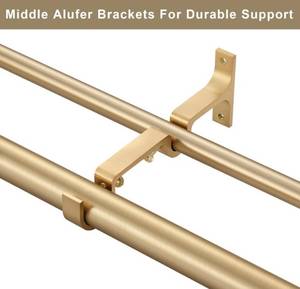 lot 3451 image: Double Curtain Rod For 48-84 Inches Windows, Blackout Wrap Around Window Curtain Rods1-inch Heavy Duty Adjustable Room Darkening Rustic Dual Drapery Curtain Rods For For Livingroom, Kitchen, Patio