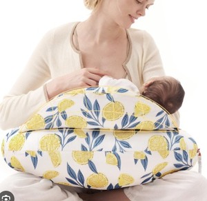lot 3479 image: Nursing pillow with lemon pattern