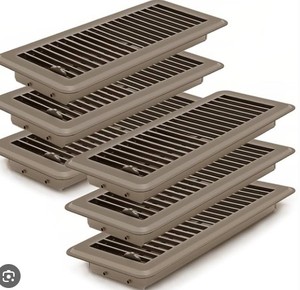 lot 3506 image: Floor Register Vent Covers Brown Rectangular Lot of 6
