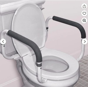lot 3520 image: Carex Toilet Frame Support Rails Adjustable Width FGB368C1 300 lb. Capacity
